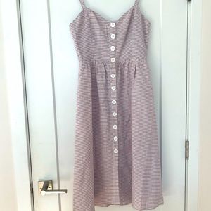 Reformation Thelma Linen Midi Dress (Size 4P)